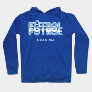 SCNT016 - Futbol Argentina Flag Colored Letters Hoodie